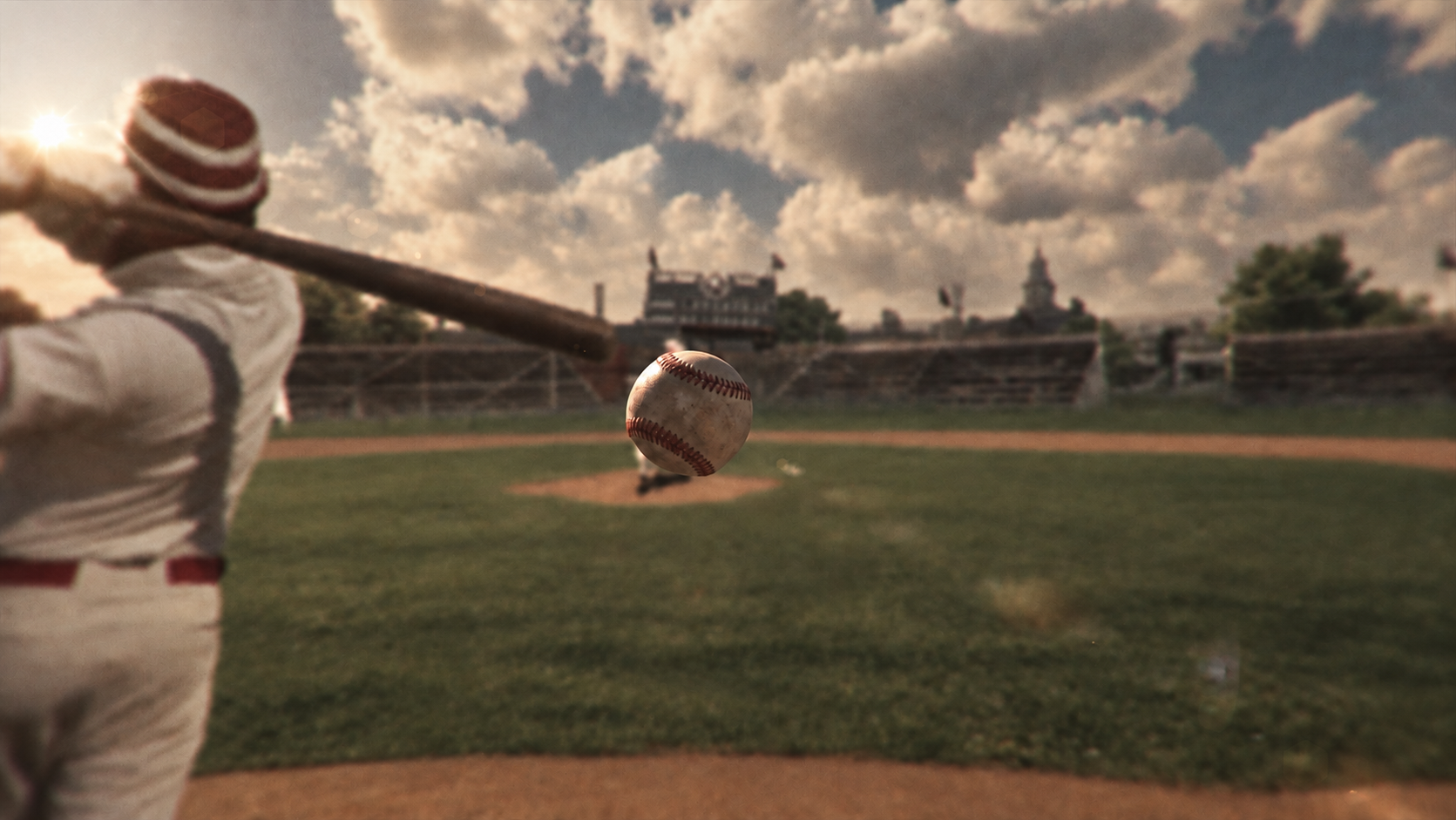 Baseball flying through the air from Gavin Carlton’s VFX reel
